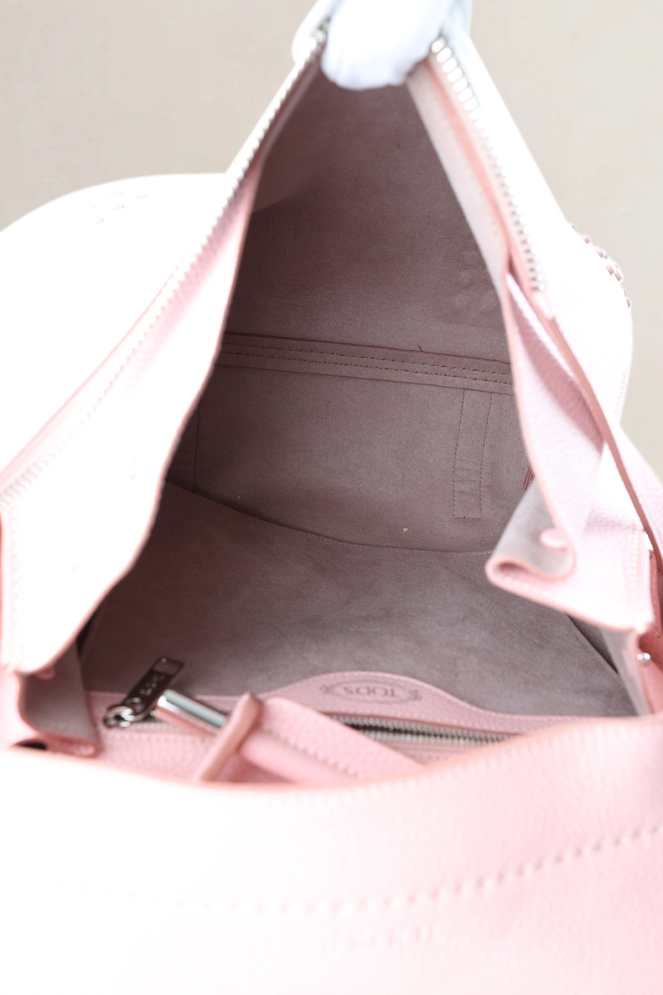 Tod's Pink Wave Leather Backpack