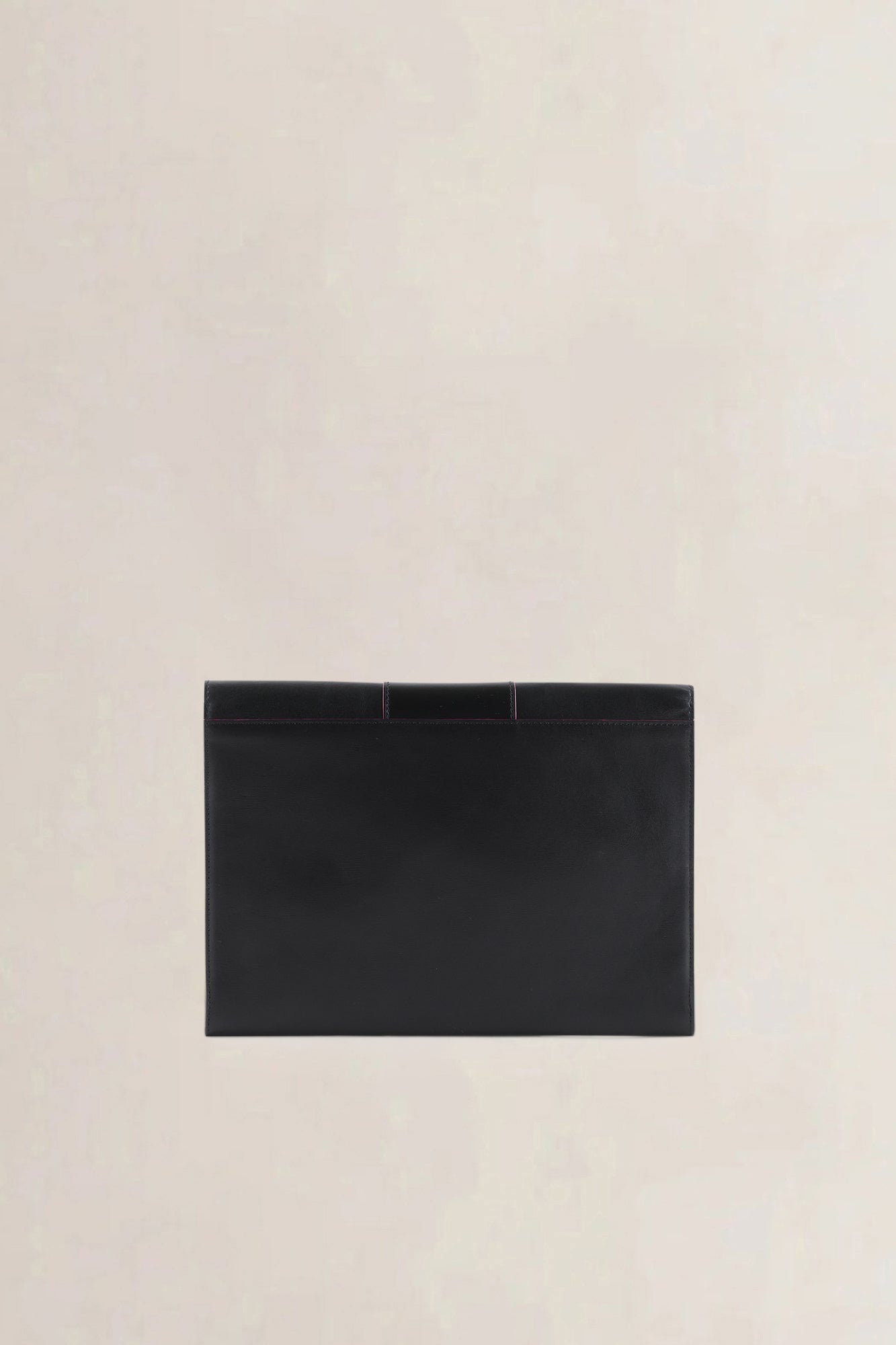 Delvaux Black Supple Calf Leather Paisley Clutch