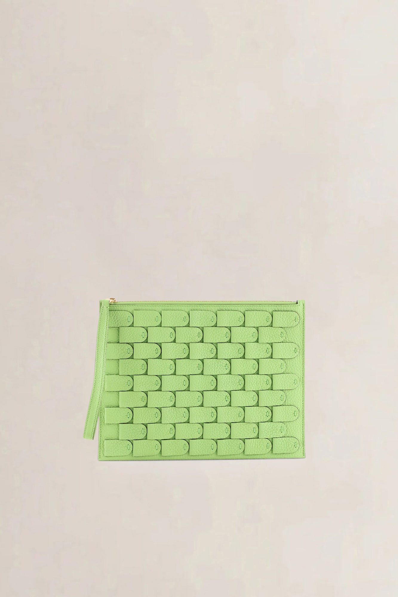 Delvaux Green Taurillon Leather Arsenal Pochette