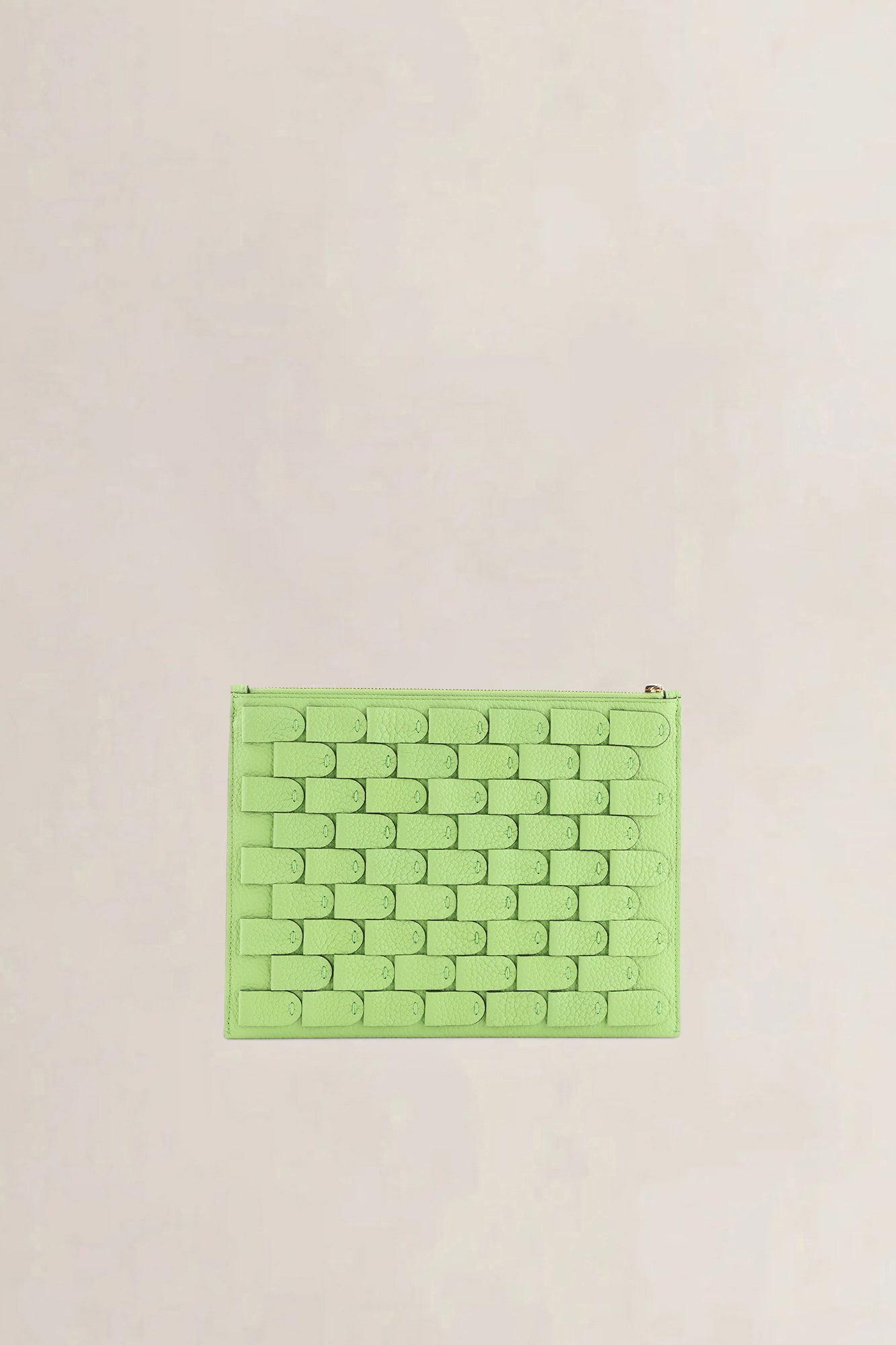 Delvaux Green Taurillon Leather Arsenal Pochette