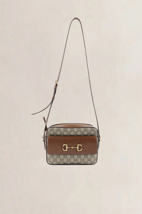 Gucci Beige Leather Horsebit 1955 Medium Crossbody Bag