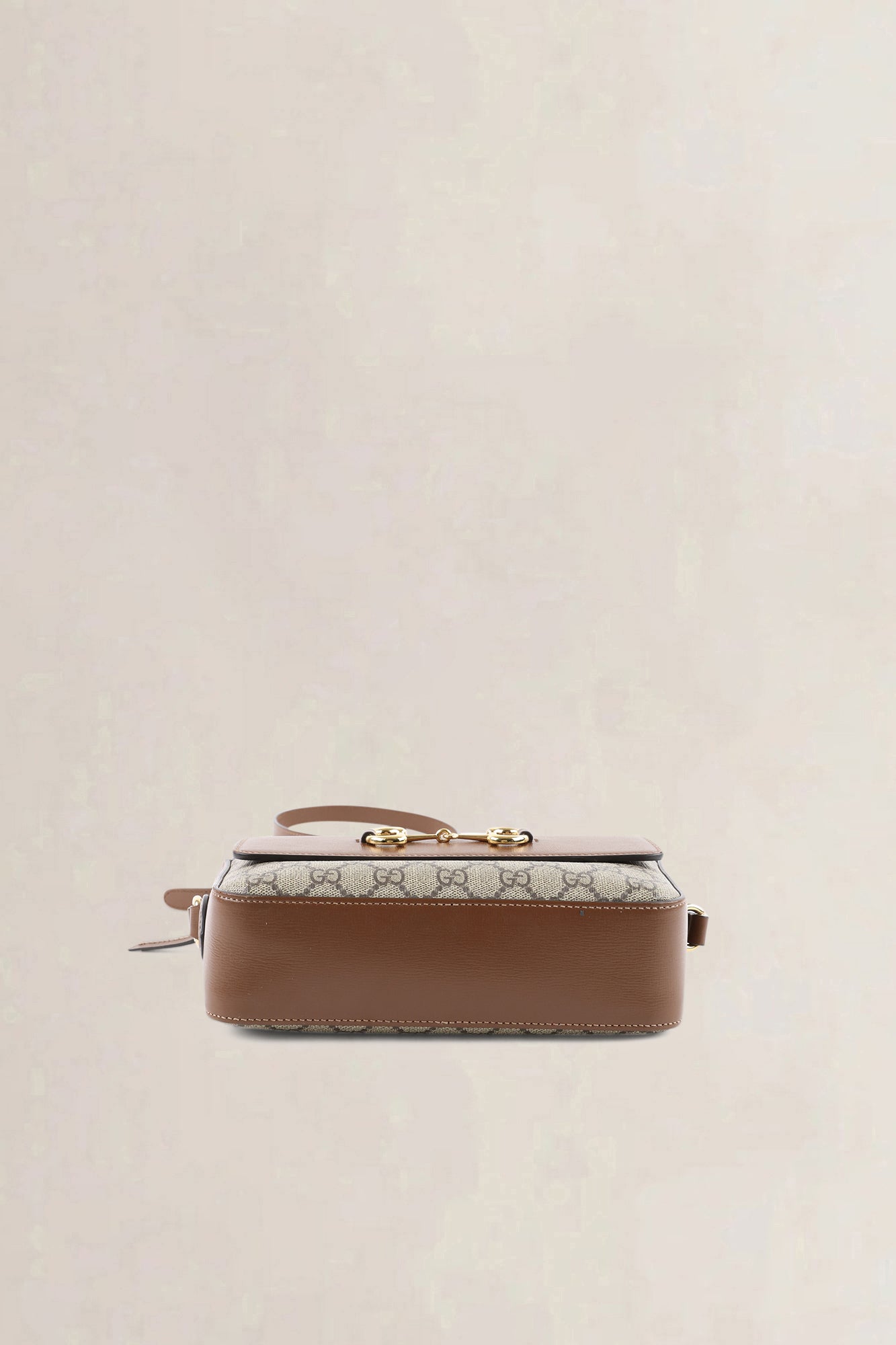 Gucci Beige Leather Horsebit 1955 Medium Crossbody Bag