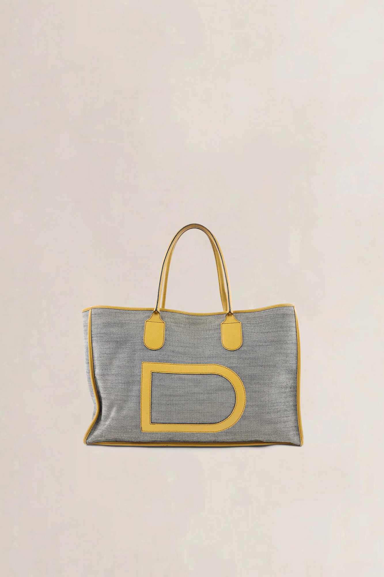 Delvaux Grey/Yellow Taxi Shoulder Bag
