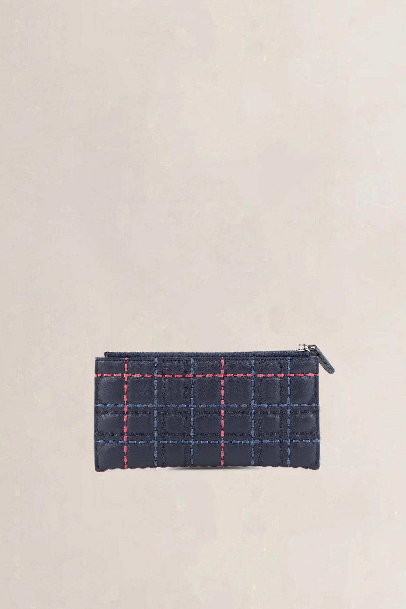 Chanel Blue Quilted Lambskin Long Wallet