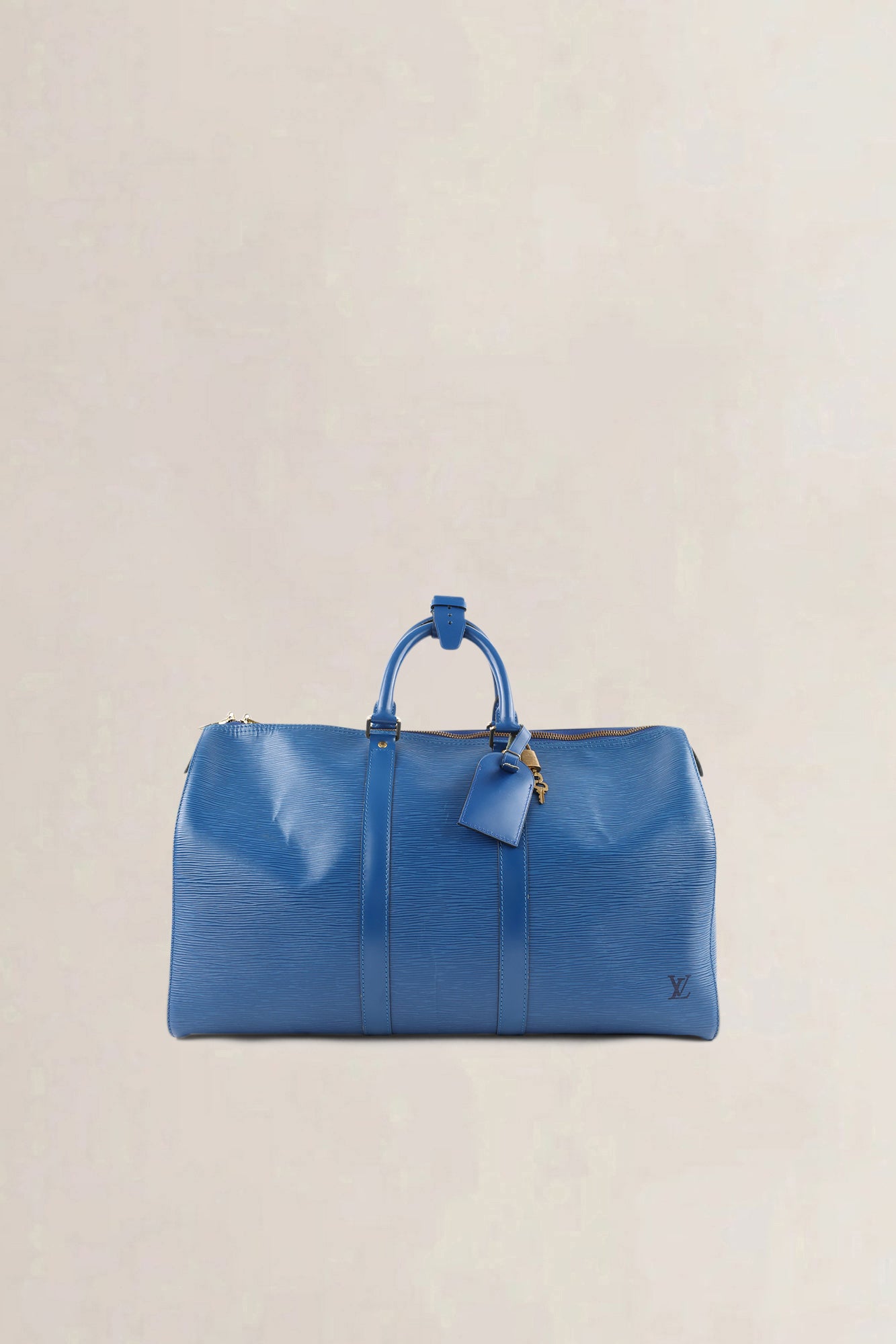 Louis Vuitton Blue Epi Leather Keepall 45 Travel Bag