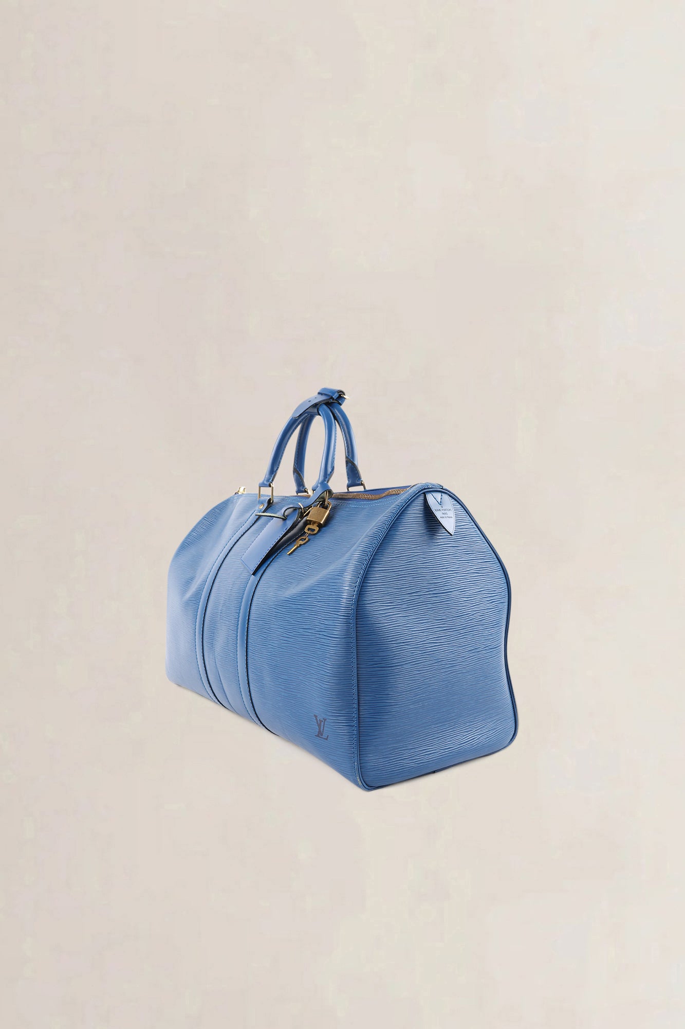 Louis Vuitton Blue Epi Leather Keepall 45 Travel Bag