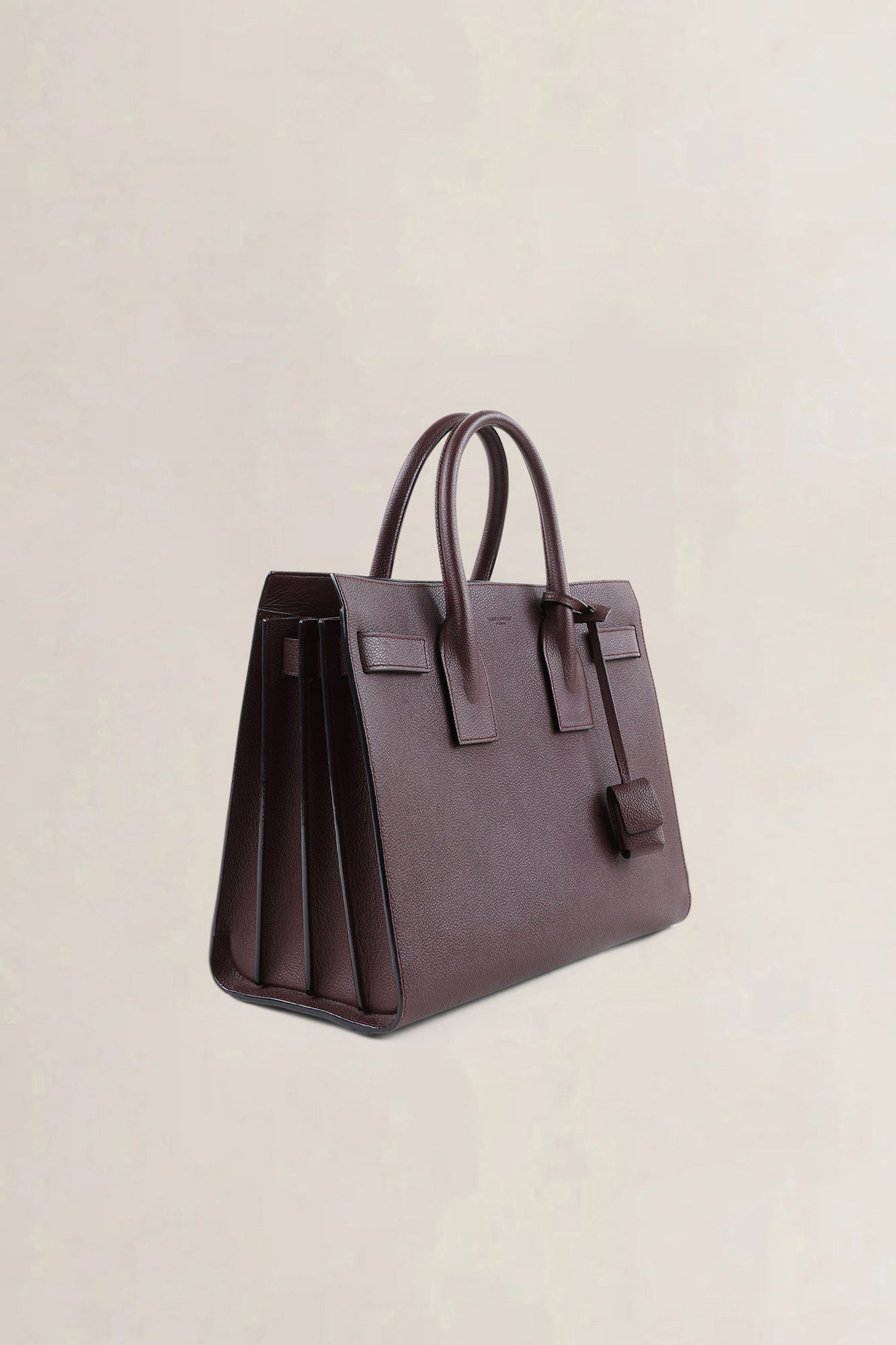 Saint Laurent Burgundy Sac de Jour Small Top Handle Bag
