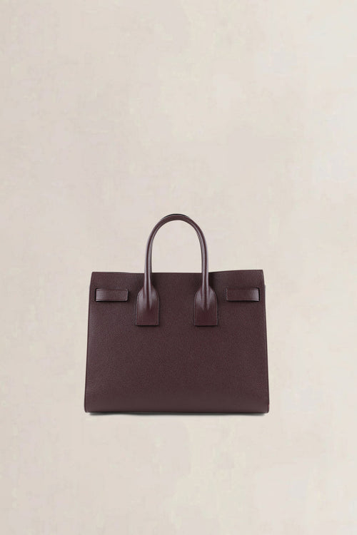 Saint Laurent Burgundy Sac de Jour Small Top Handle Bag
