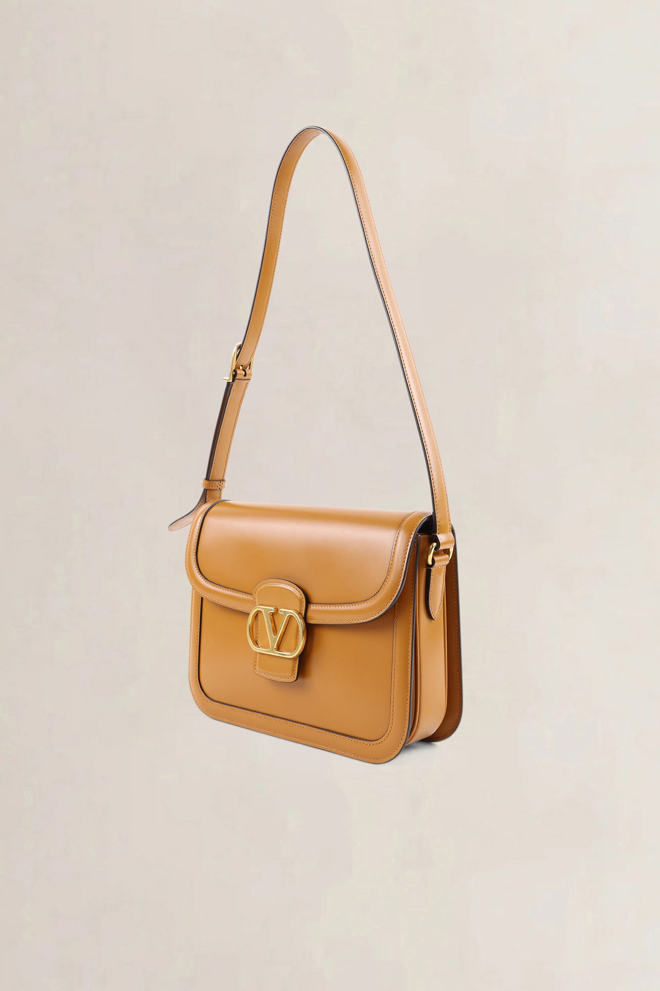 Valentino Garavani Camel Calfskin 9TO5 — preloved