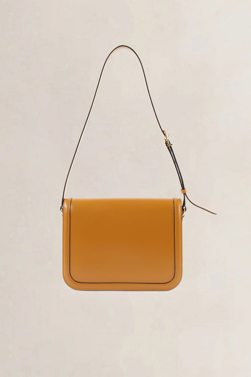 Valentino Garavani Camel Calfskin Leather 9TO5 Crossbody Bag
