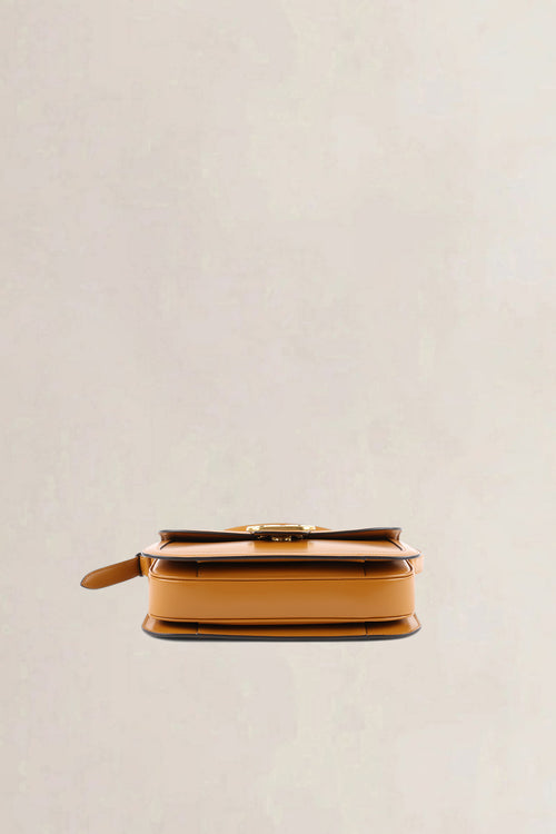 Valentino Garavani Camel Calfskin Leather 9TO5 Crossbody Bag