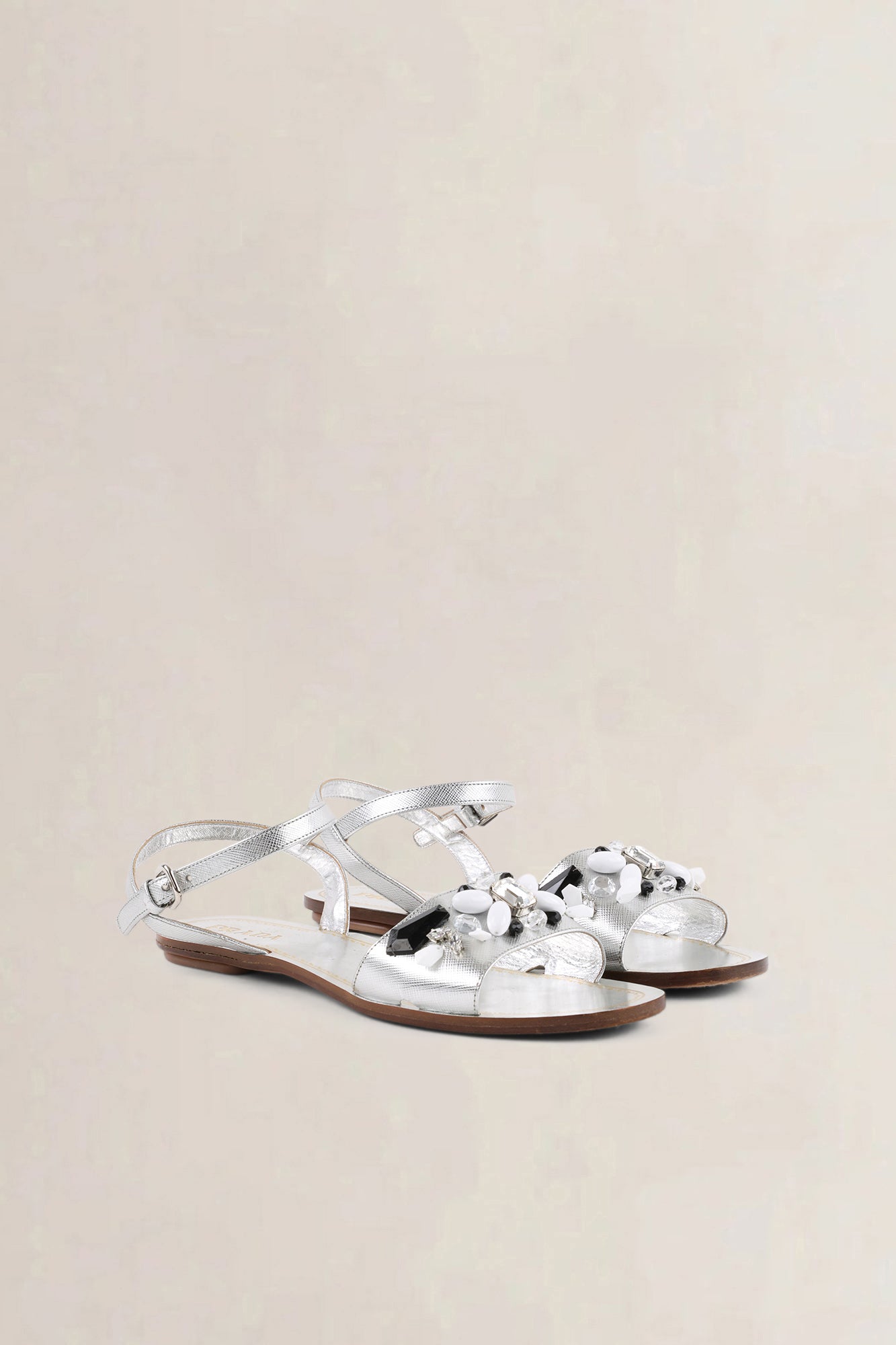 Prada Silver Sandals