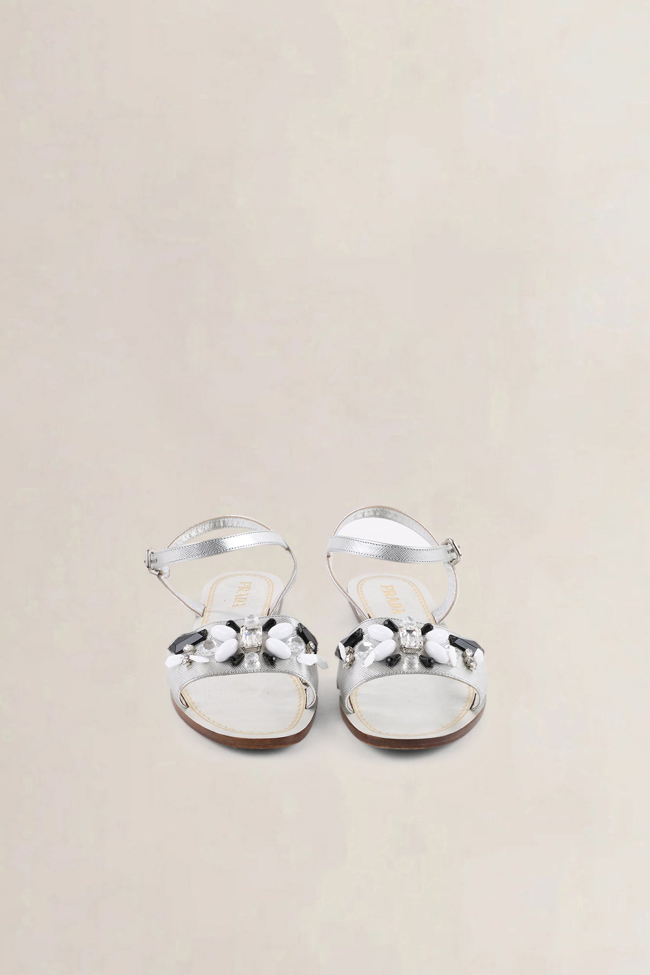 Prada Silver Sandals