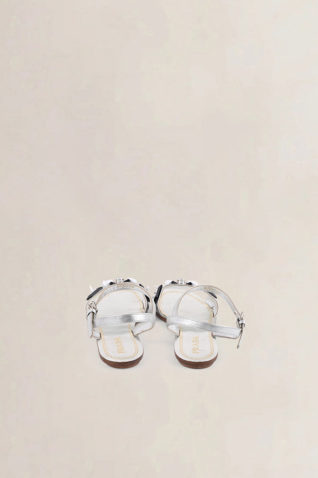 Prada Silver Sandals