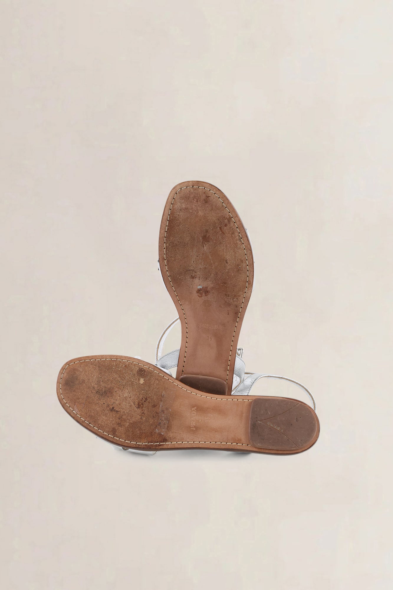 Prada Silver Sandals