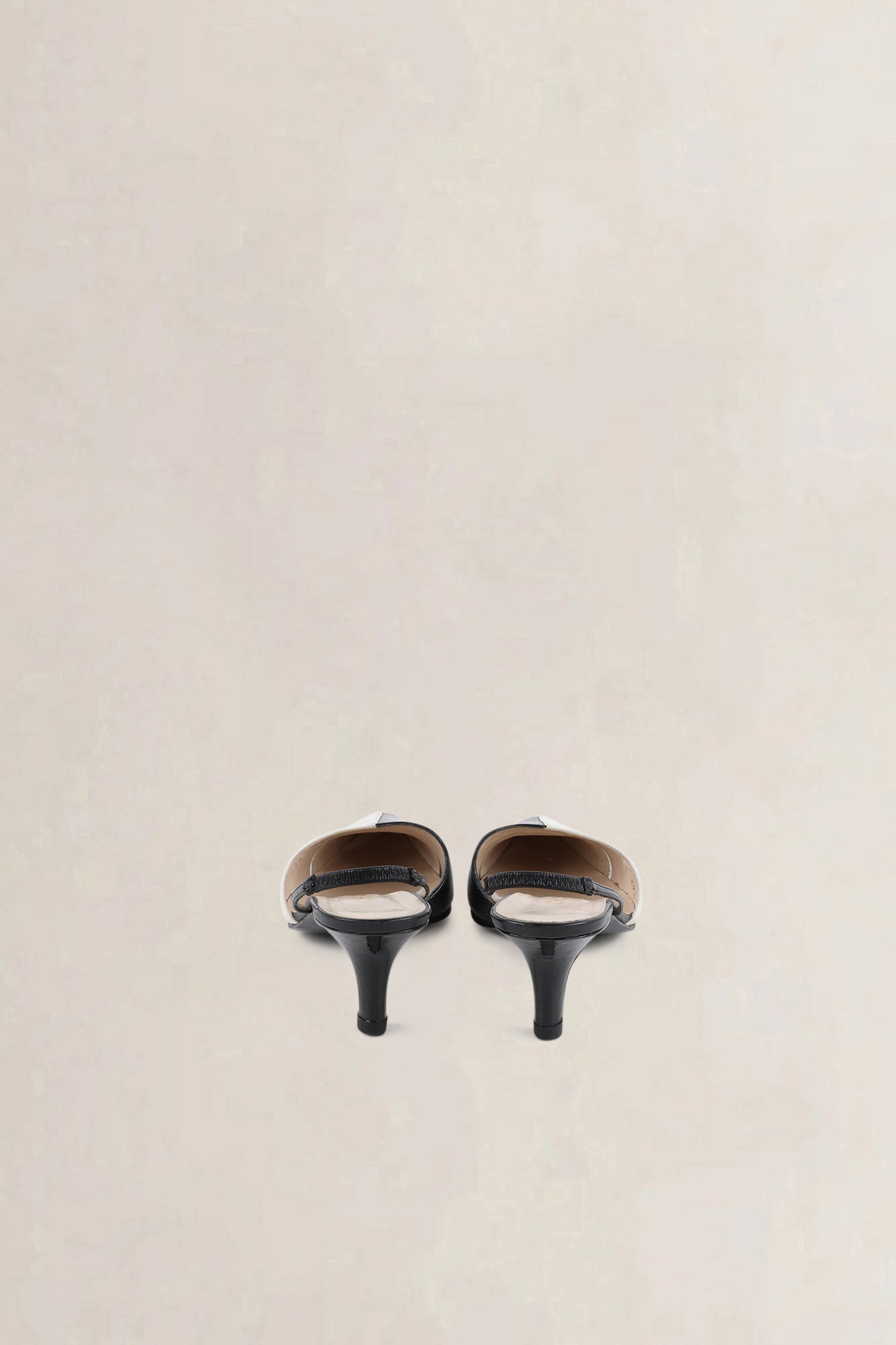 Chanel Two-Tone Slingback Kitten Heels