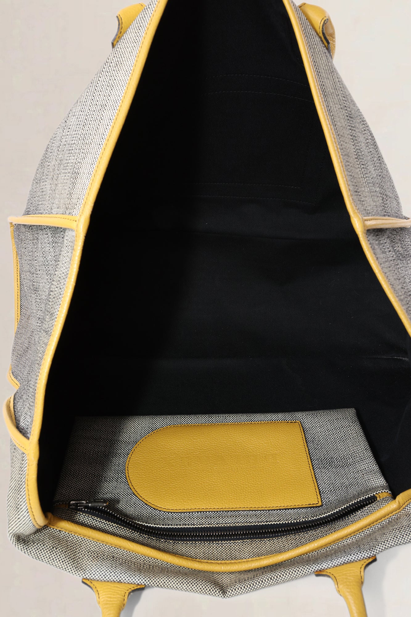 Delvaux Grey/Yellow Taxi Shoulder Bag
