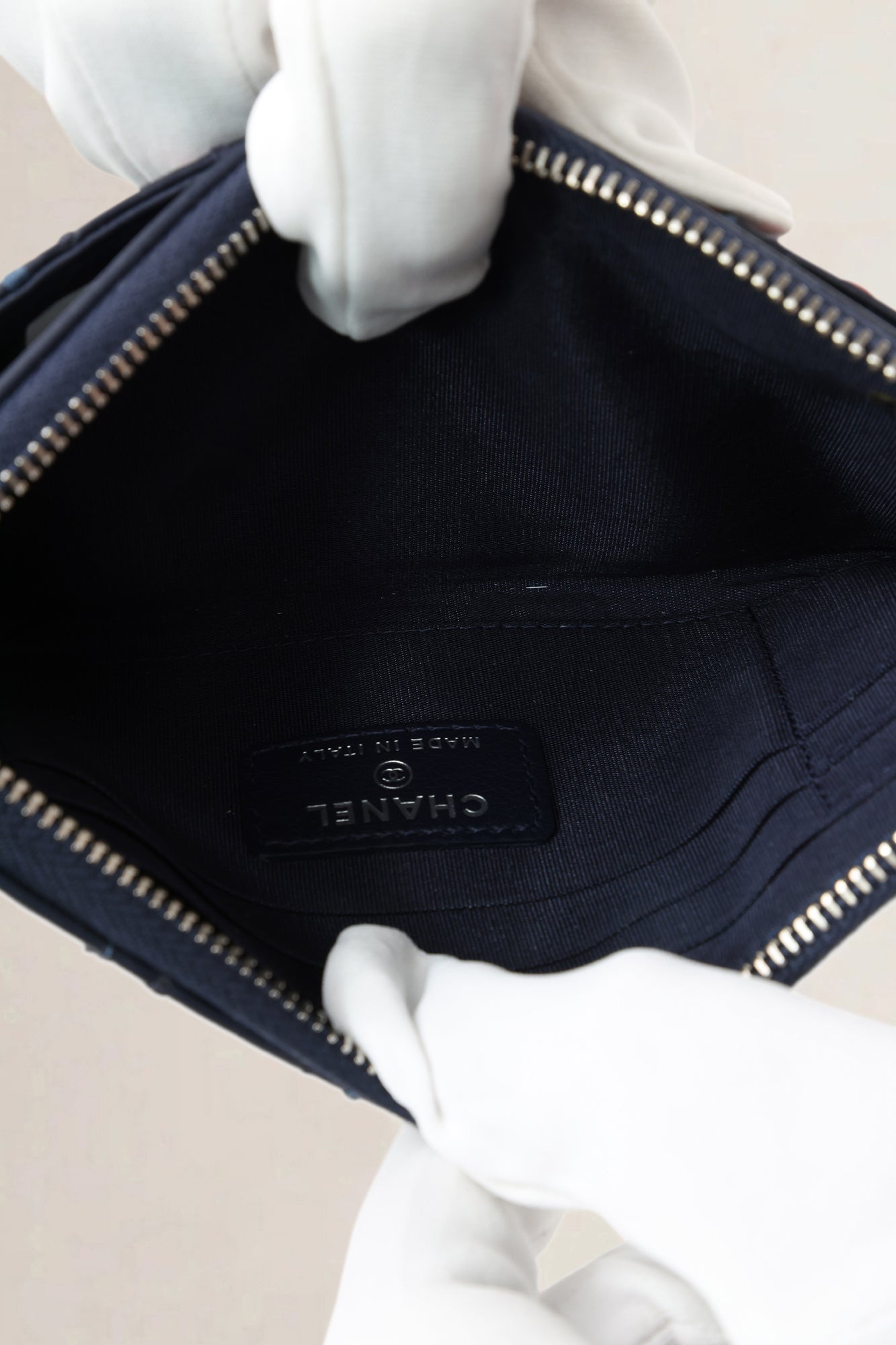 Chanel Blue Quilted Lambskin Long Wallet