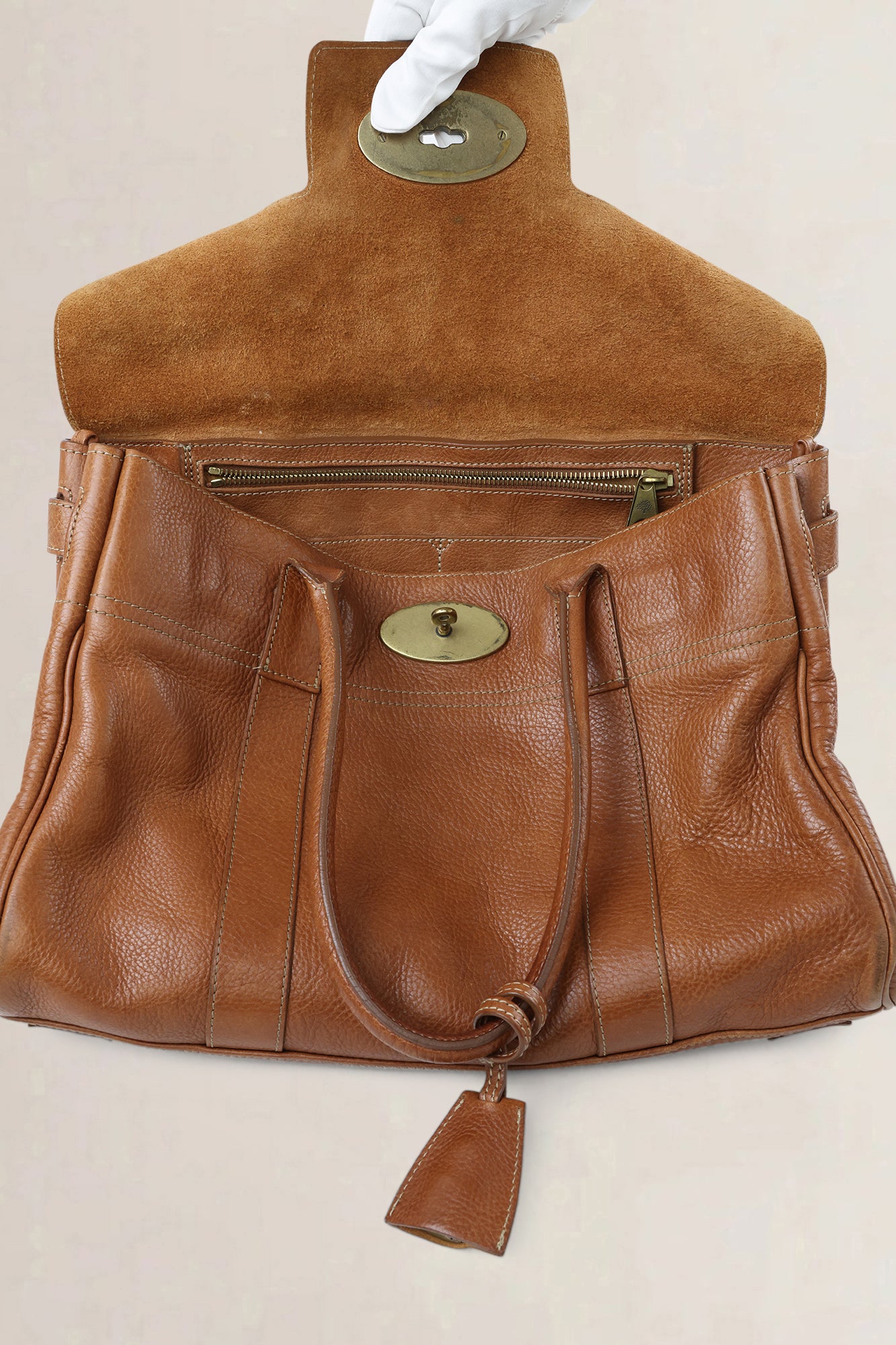 Mulberry Camel Bayswater Top Handle Bag