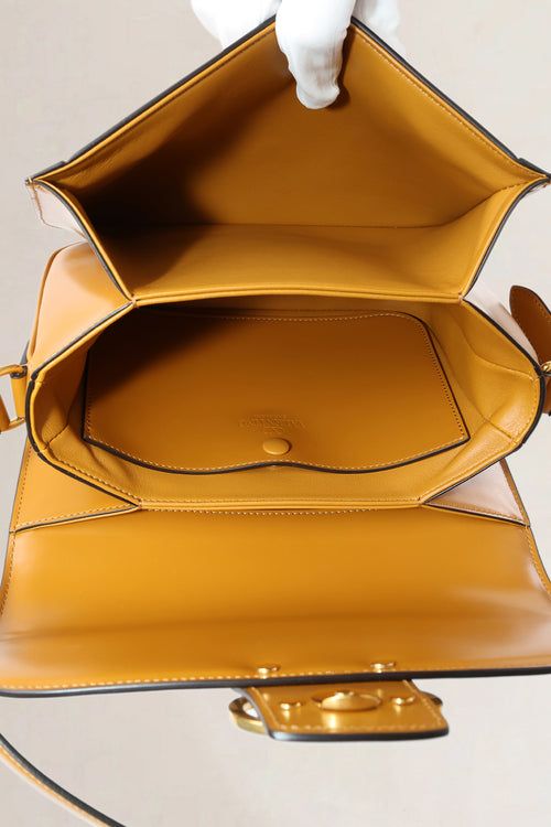 Valentino Garavani Camel Calfskin Leather 9TO5 Crossbody Bag