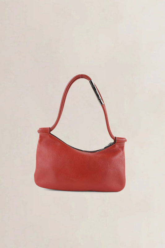 Deux De Delvaux Red Shoulder Bag