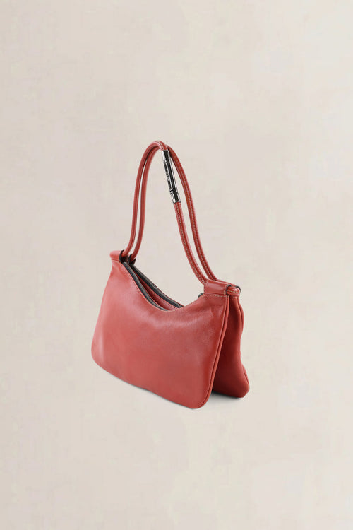 Deux De Delvaux Red Shoulder Bag