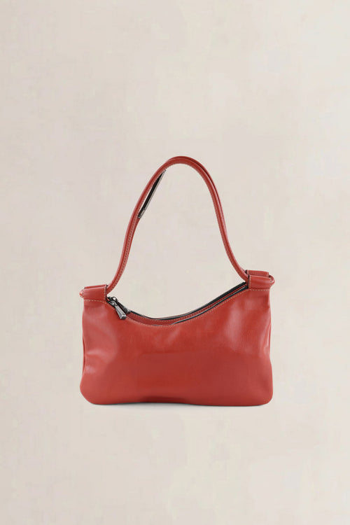 Deux De Delvaux Red Shoulder Bag