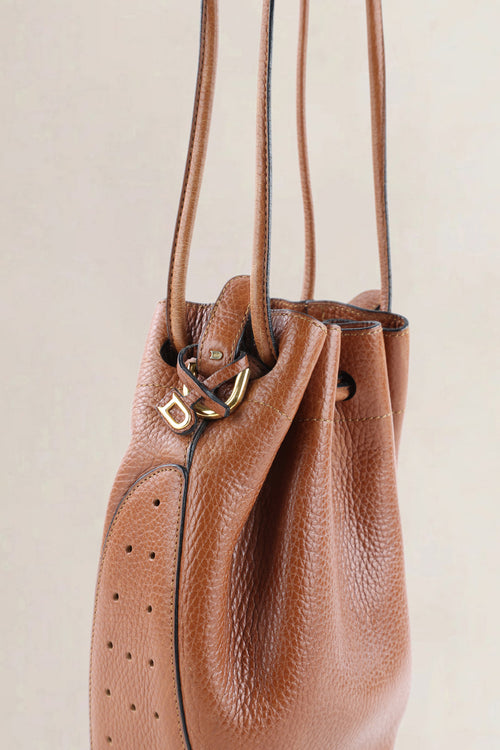 Delvaux Brown Tabarin PM Crossbody Bag