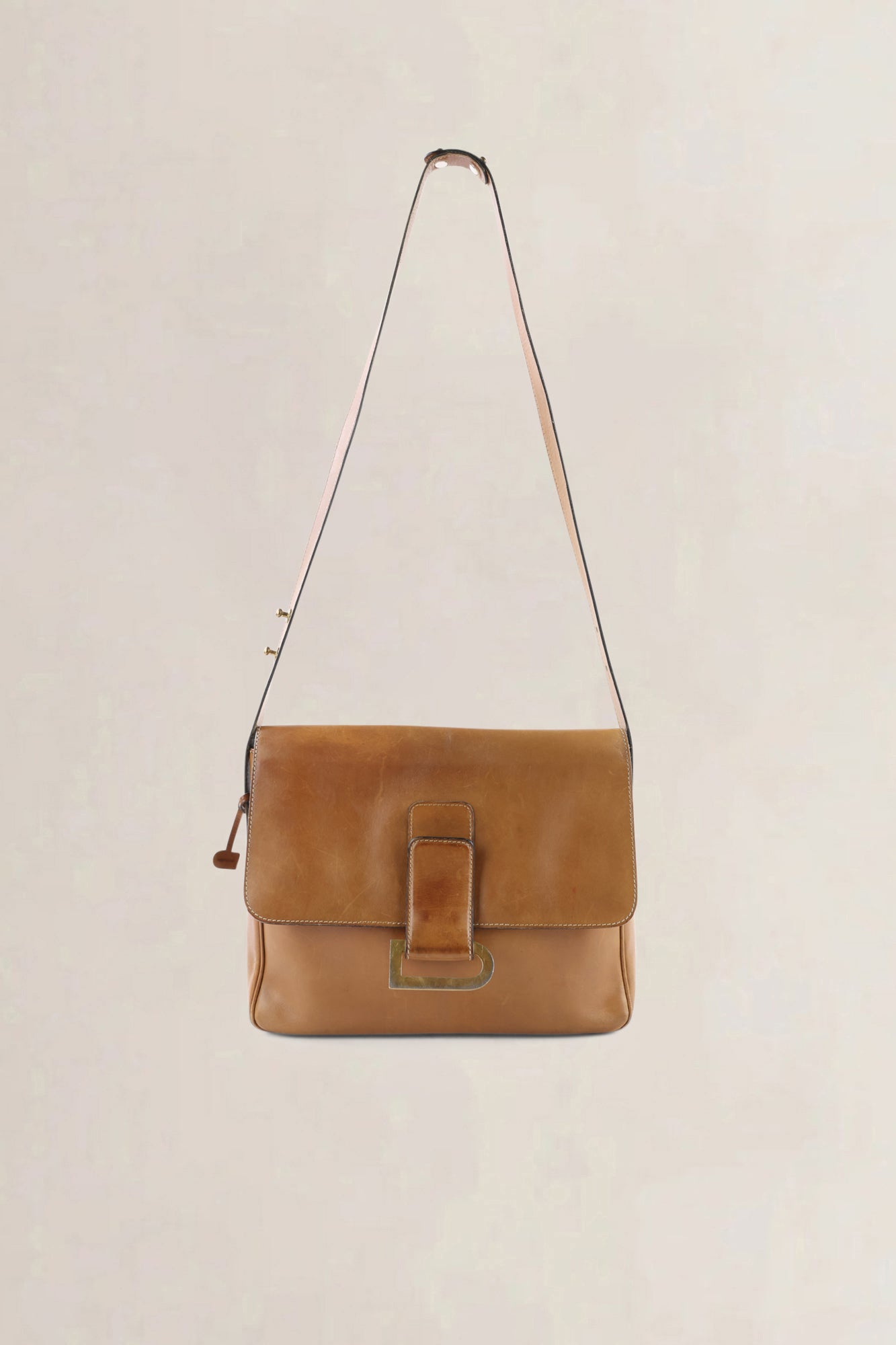 Delvaux Brown Leather Poirier Crossbody Bag
