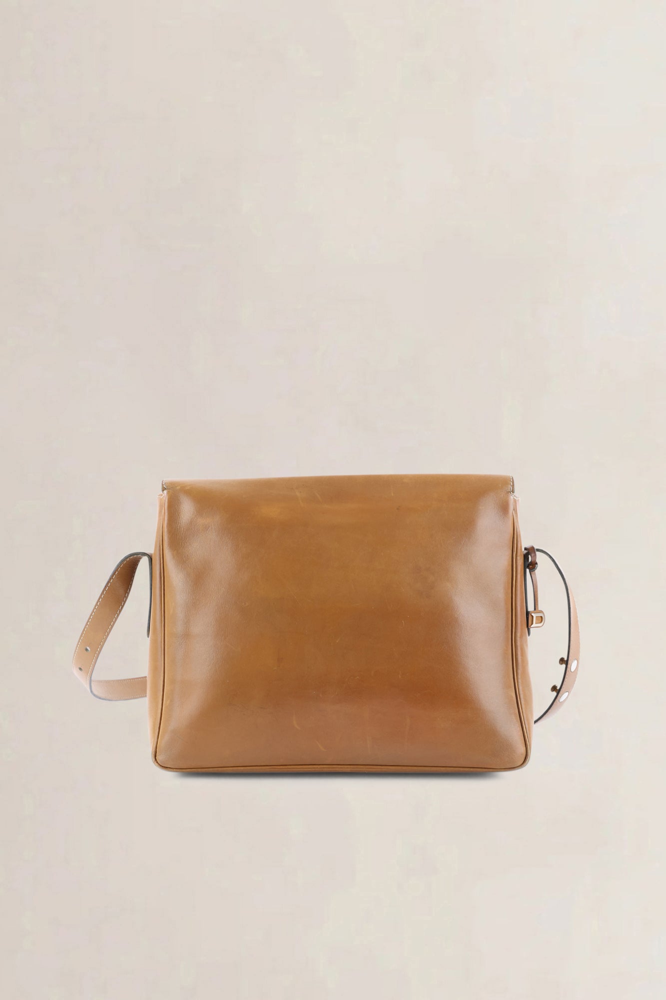 Delvaux Brown Leather Poirier Crossbody Bag