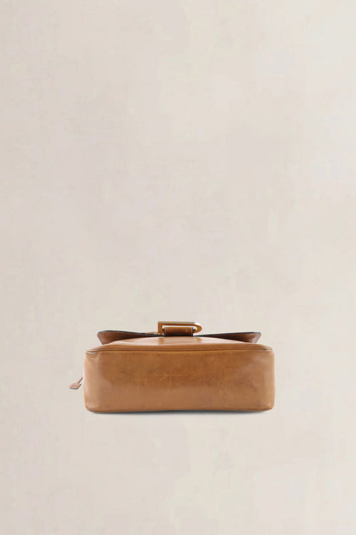 Delvaux Brown Leather Poirier Crossbody Bag