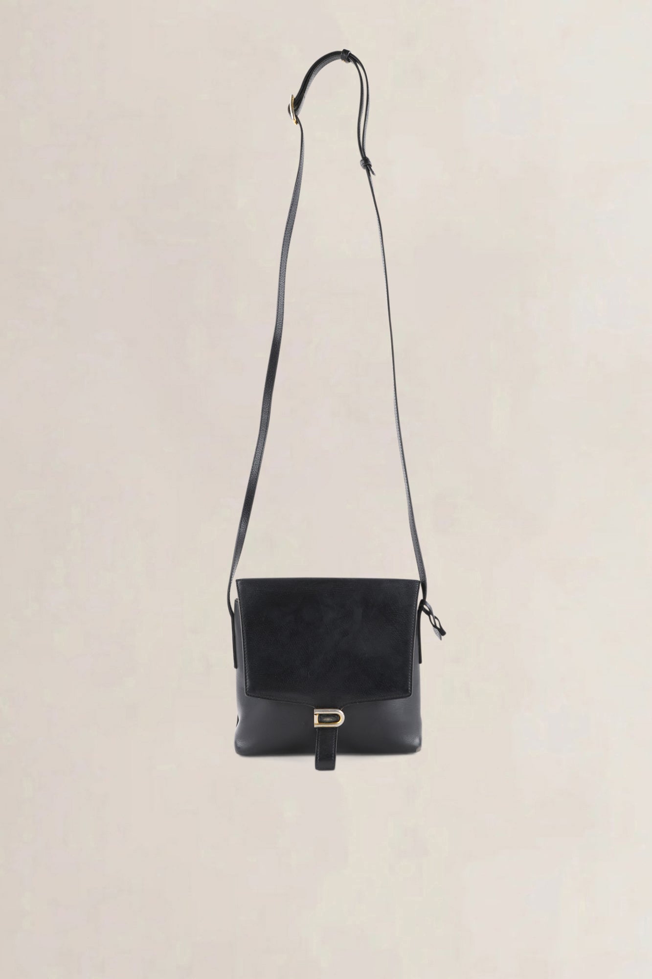 Delvaux Black Leather Crossbody Bag