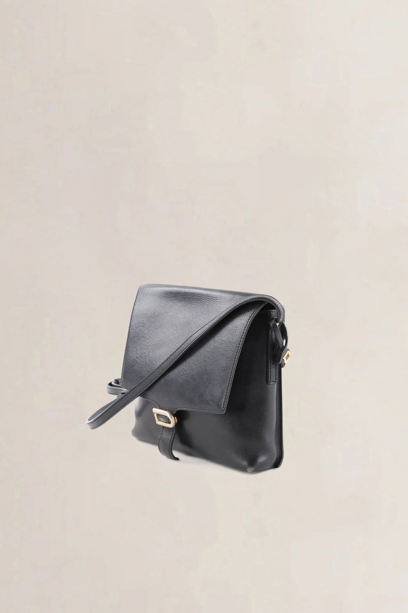Delvaux Black Leather Crossbody Bag