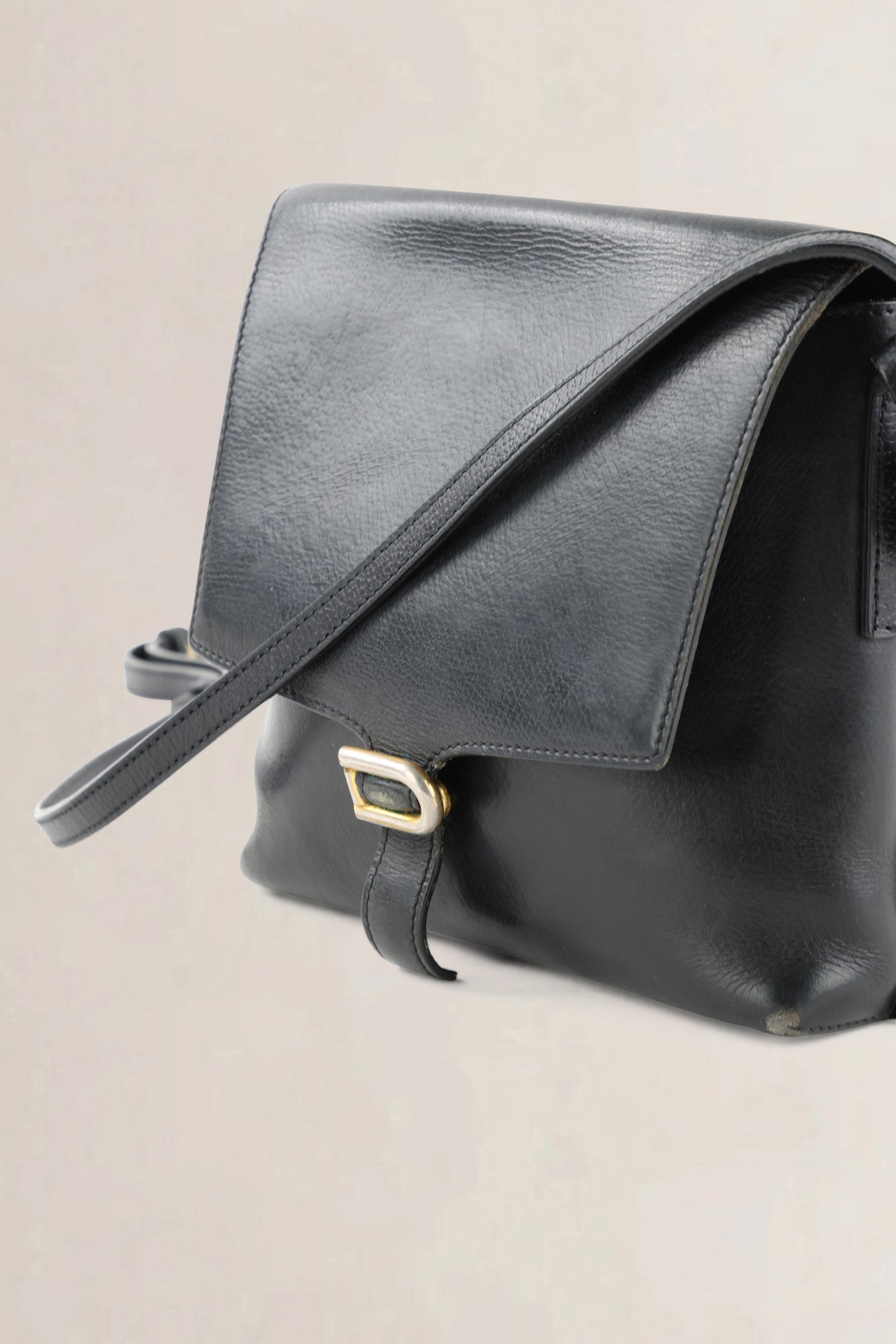 Delvaux Black Leather Crossbody Bag