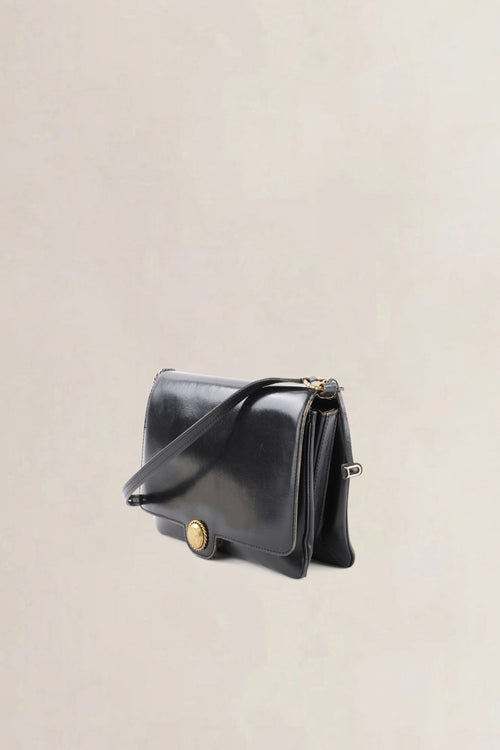 Delvaux Black Leather Crossbody Bag