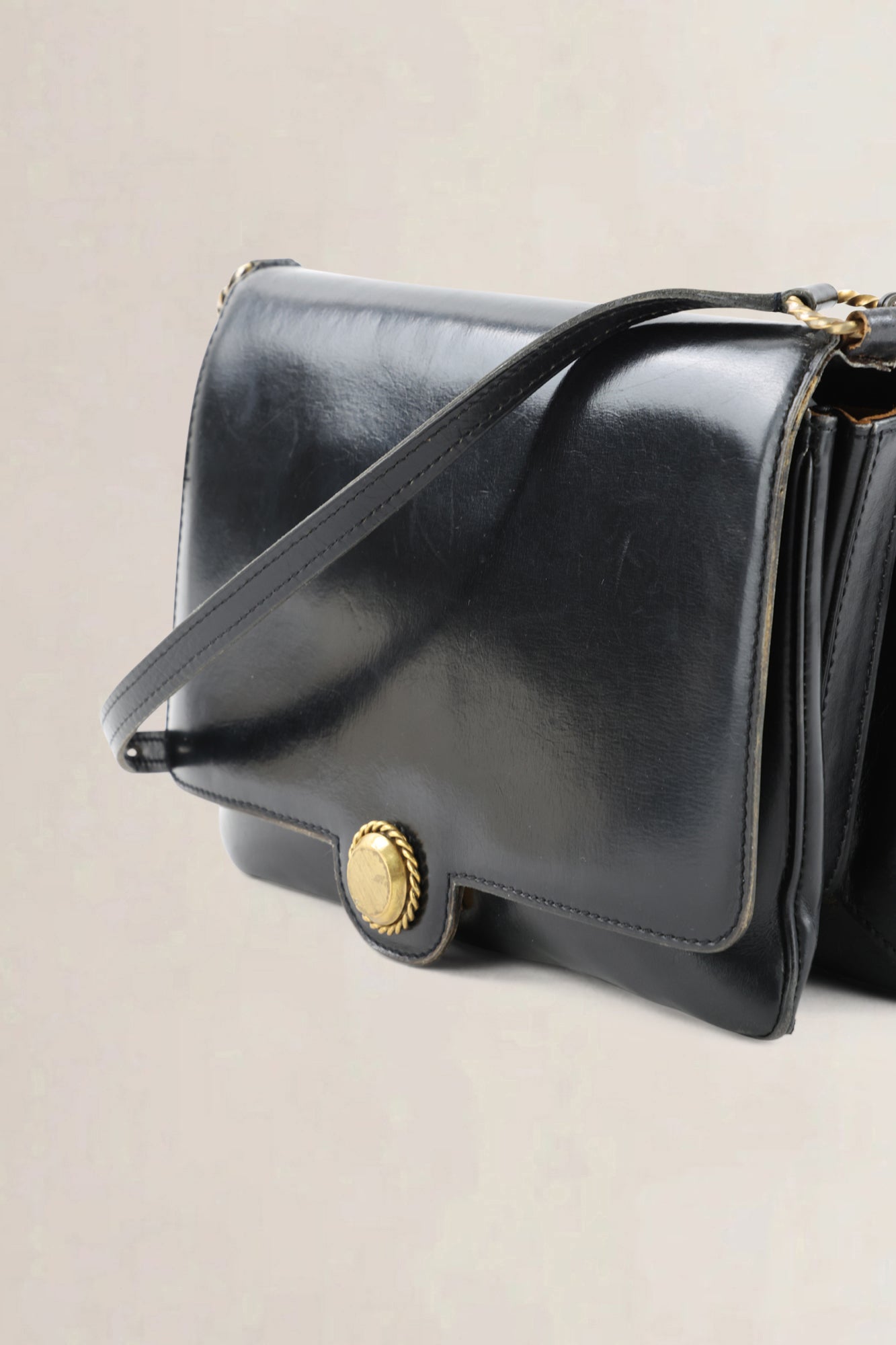 Delvaux Black Leather Crossbody Bag