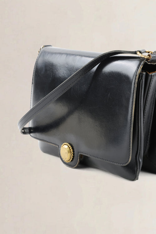Delvaux Black Leather Crossbody Bag
