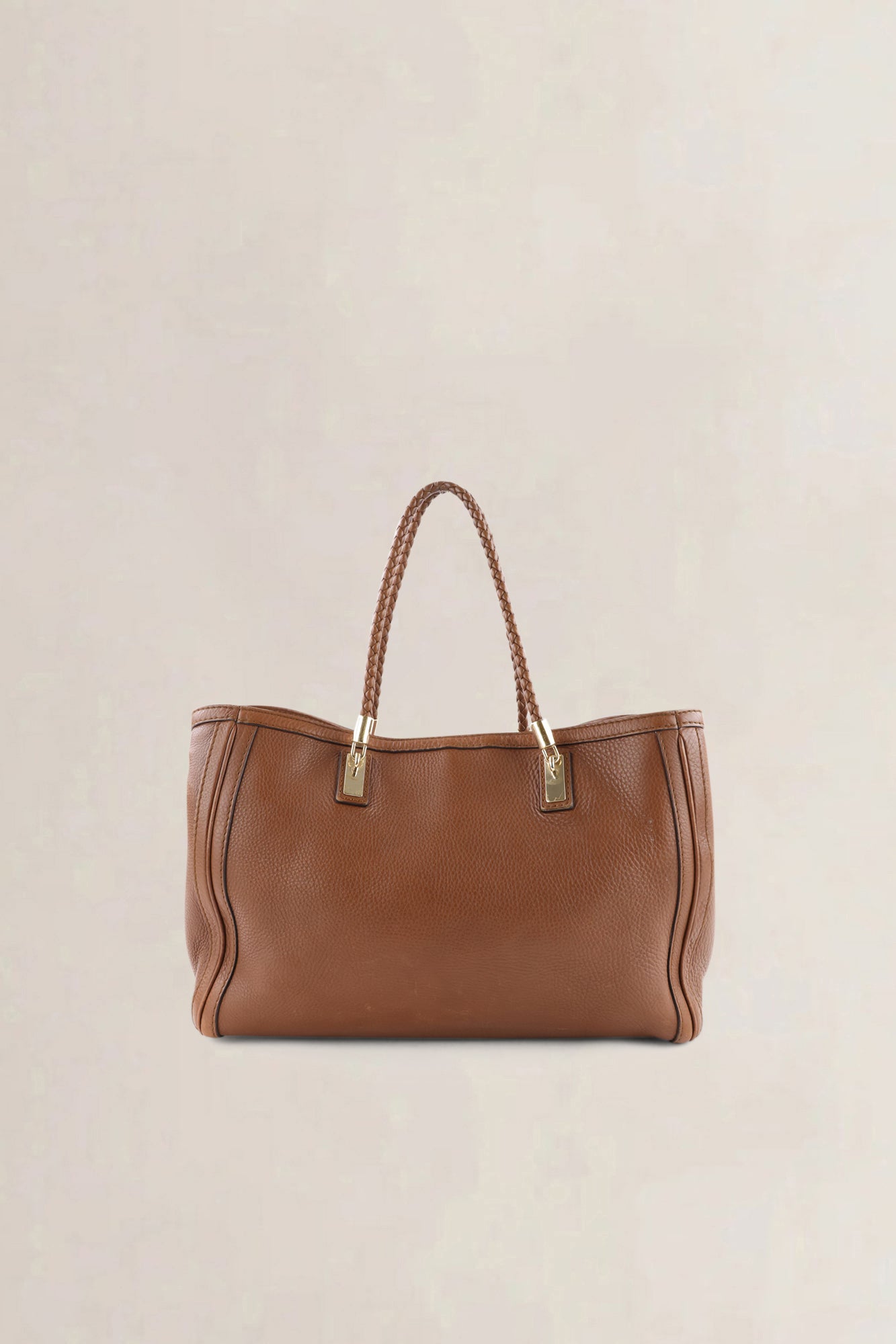 Gucci Brown Pebbled Leather Bella Top Handle Bag