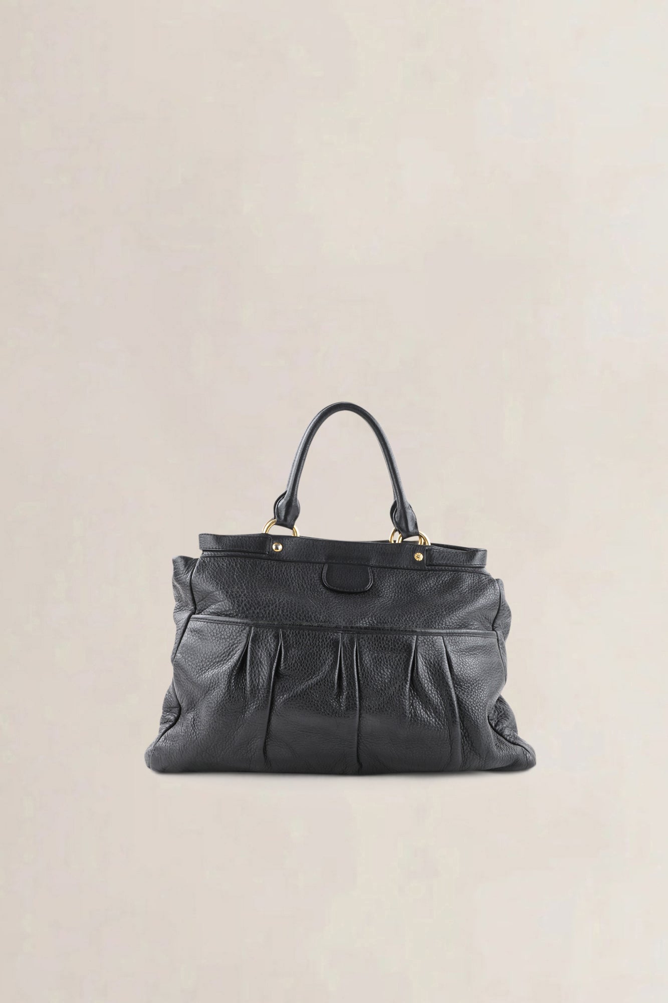 Miu Miu Black Pebbled Leather Crossbody Bag