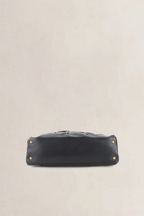 Miu Miu Black Pebbled Leather Crossbody Bag
