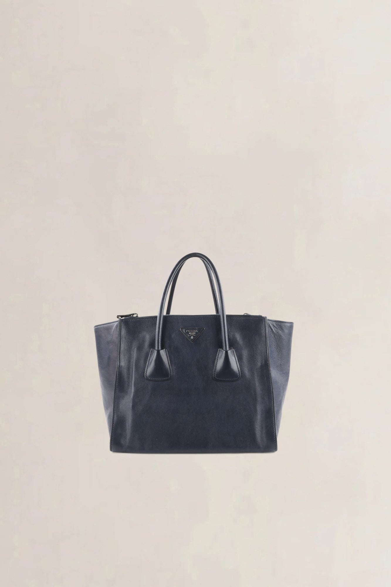 Prada Dark Blue Glace Calf Leather Crossbody Bag