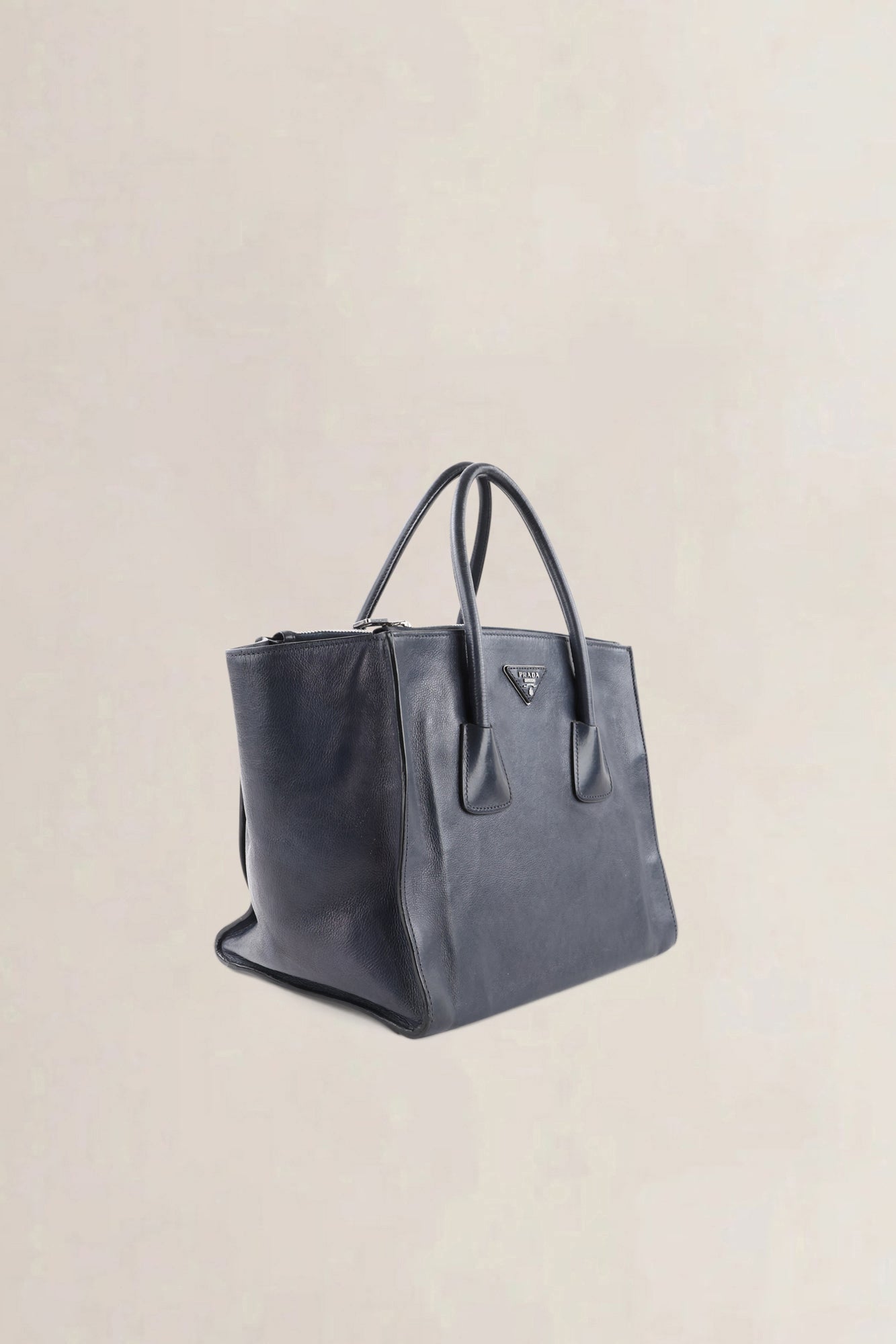 Prada Dark Blue Glace Calf Leather Crossbody Bag