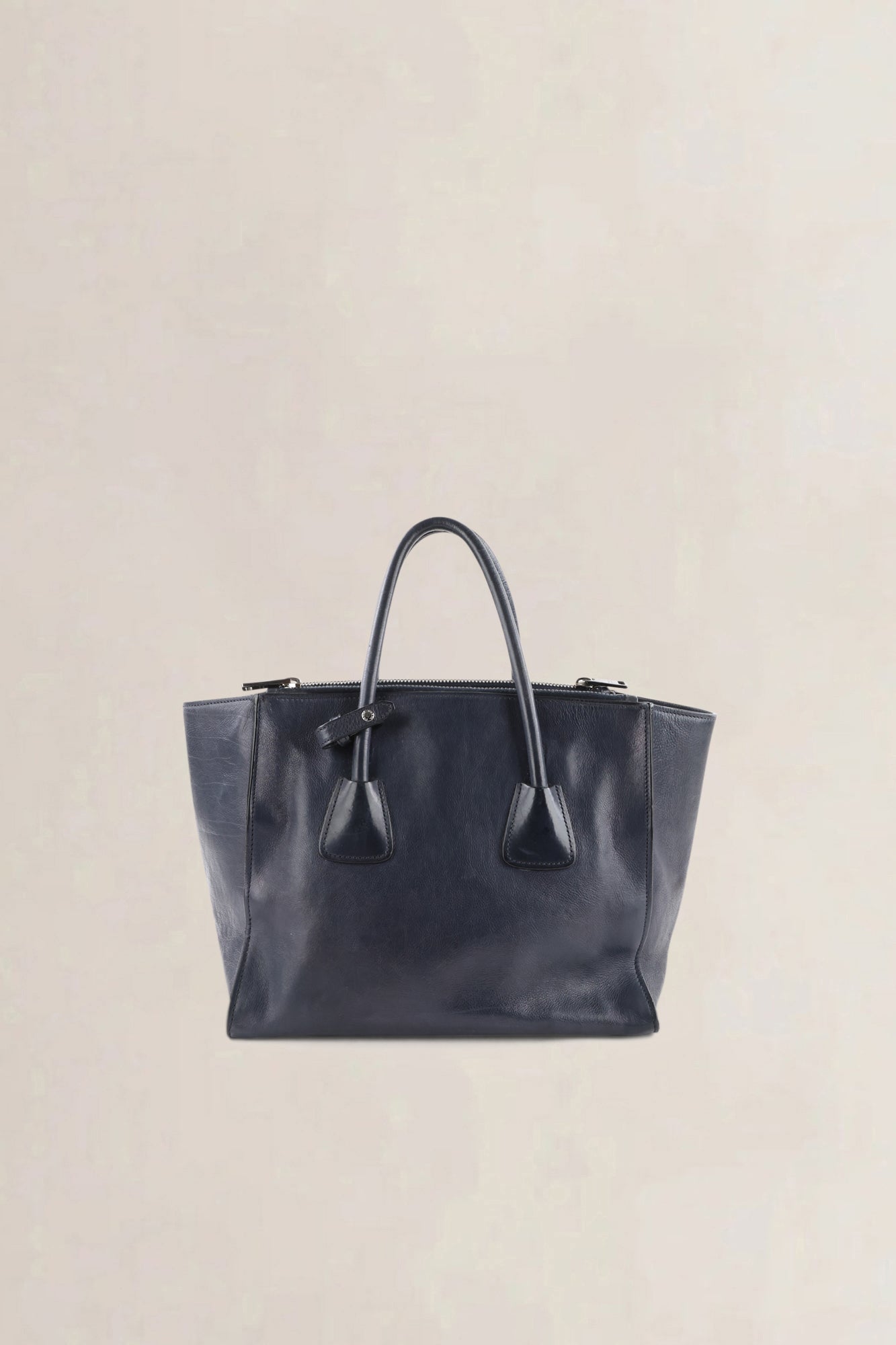 Prada Dark Blue Glace Calf Leather Crossbody Bag