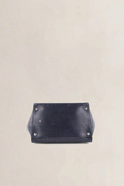 Prada Dark Blue Glace Calf Leather Crossbody Bag