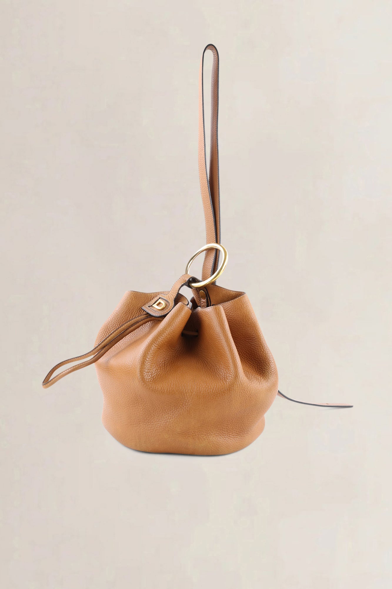 Delvaux Camel Jumping Calf Rose des Vents GM Crossbody Bag