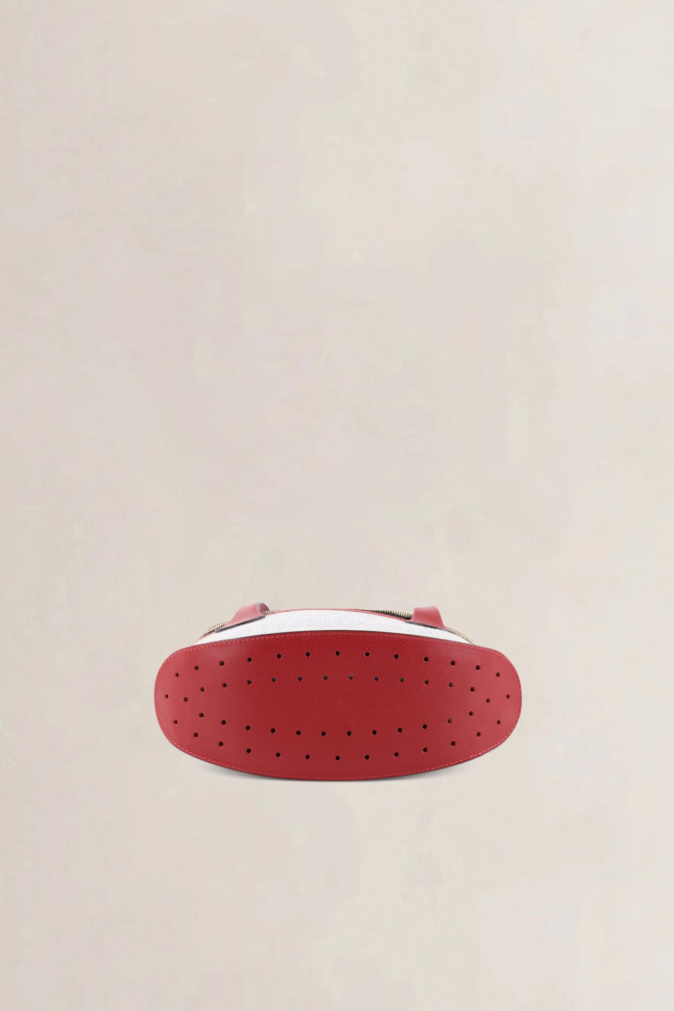 Delvaux Red/Canvas Songe Top Handle Bag
