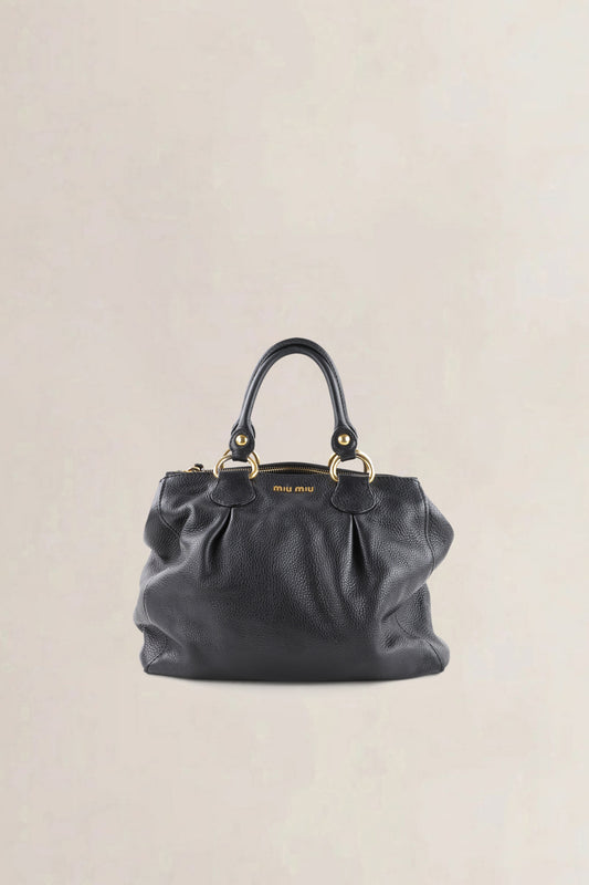 Miu Miu Black Leather Crossbody Bag