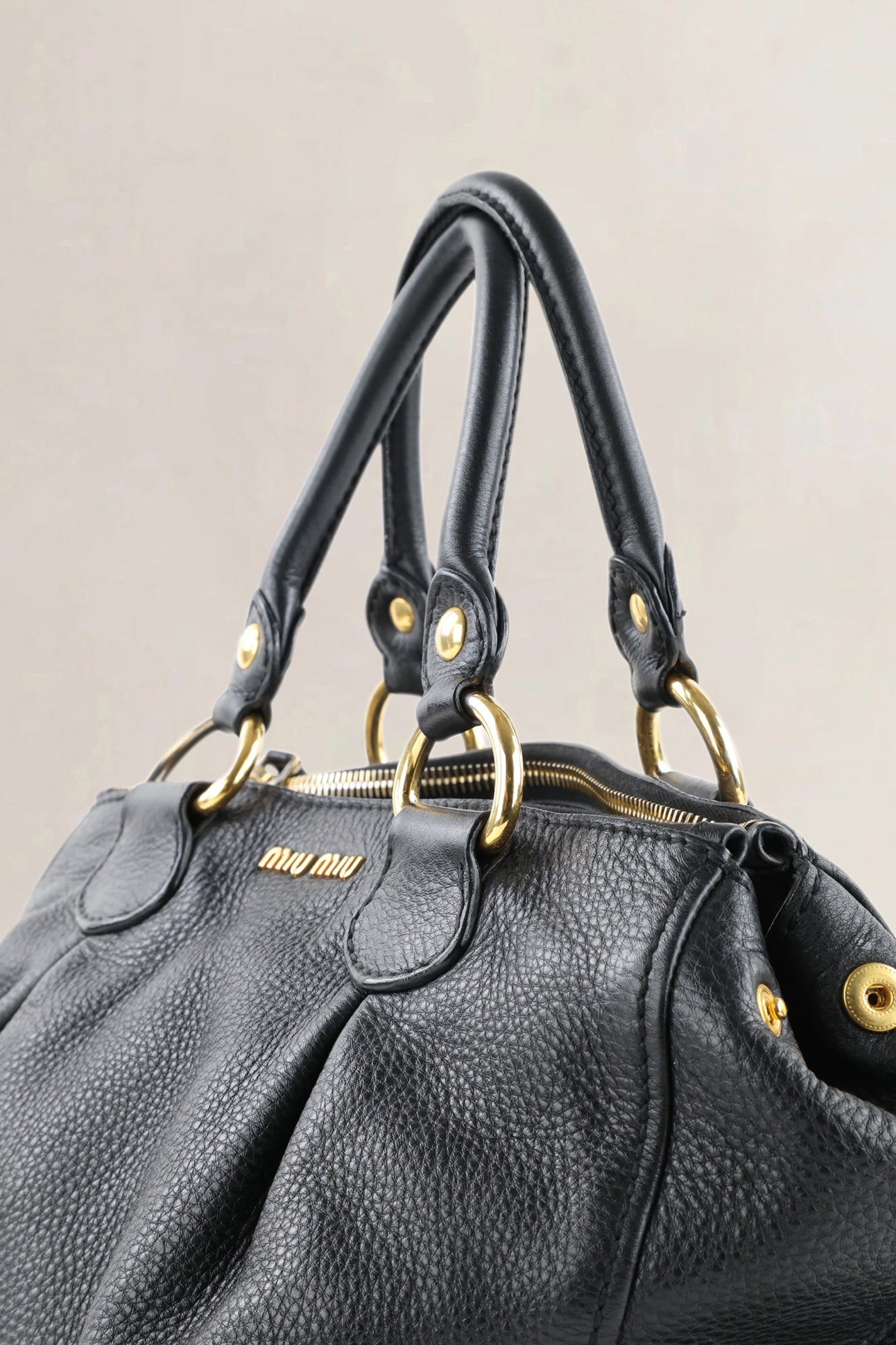 Miu Miu Black Leather Crossbody Bag