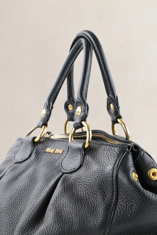 Miu Miu Black Leather Crossbody Bag