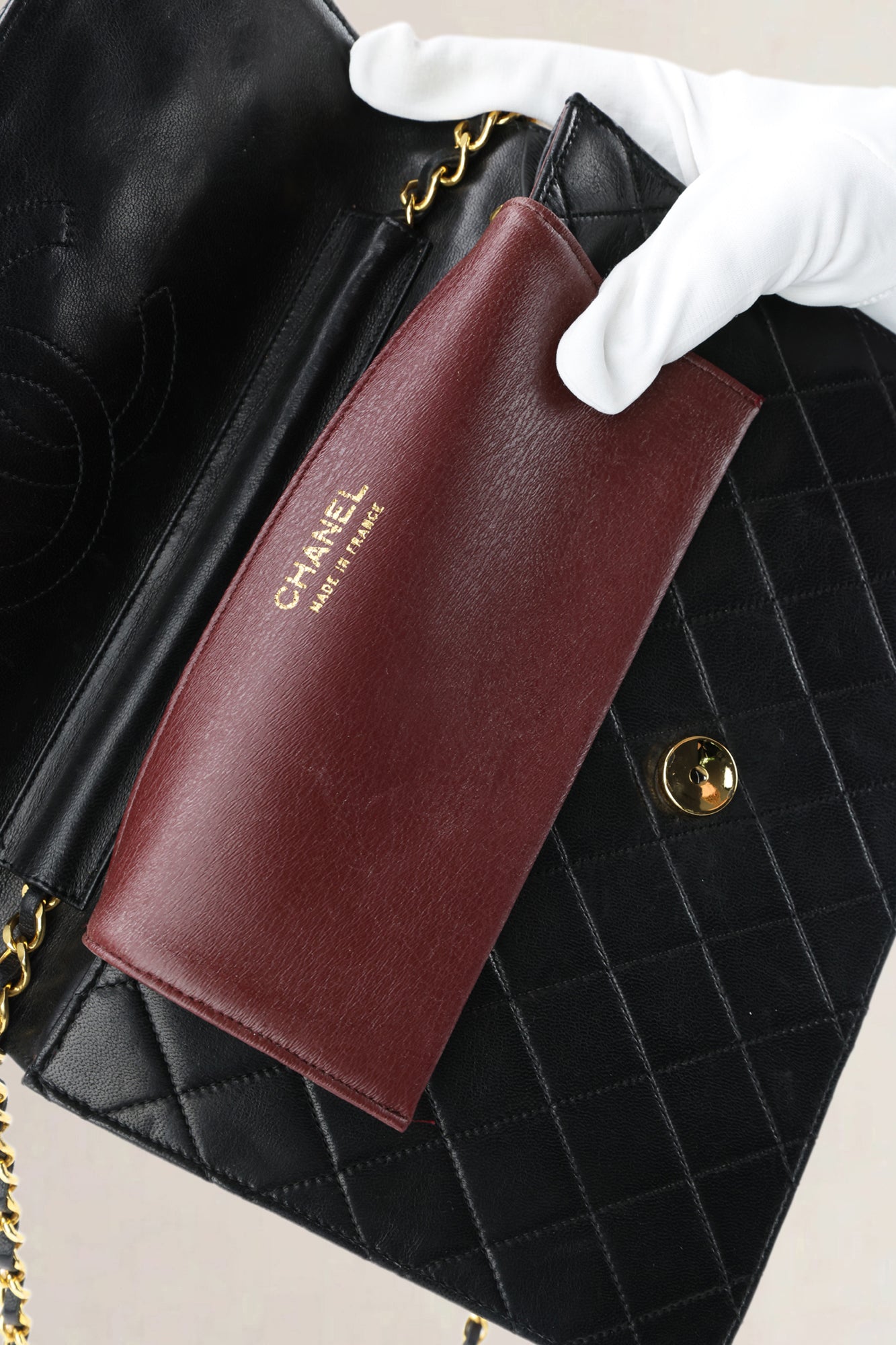 Chanel Vintage Black Lambskin Single Flap Shoulder Bag